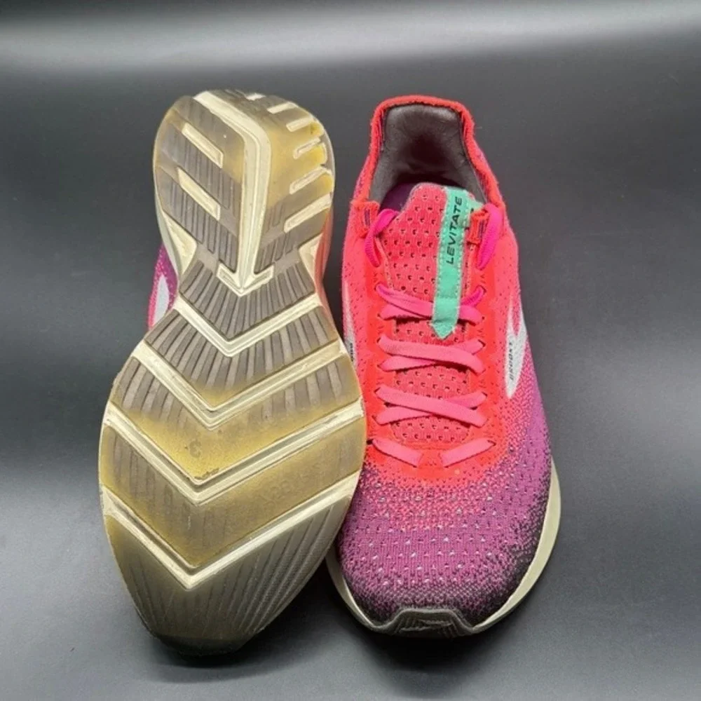 Brooks Levitate 2 Womens‎ Running Shoes Pink Purple Teal 1202791B678 Size 9